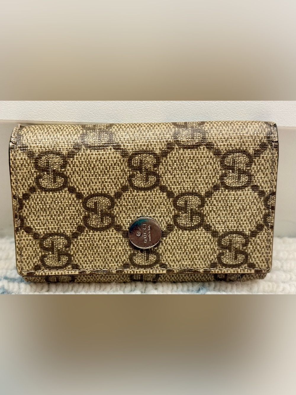 GUCCI Vintage Unisex Y2K Iconic Brown GG Monogram Supreme Canvas 6-Key Holder - Picture 2 of 16